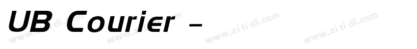 UB Courier 字体转换